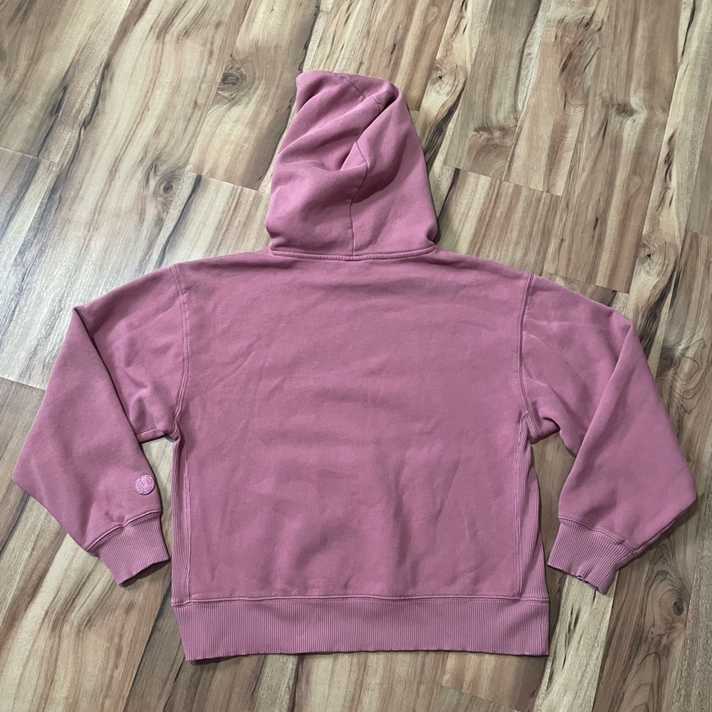PINK VS Mauve Hoodie with embroidered patch Sz S - Picture 2 of 7